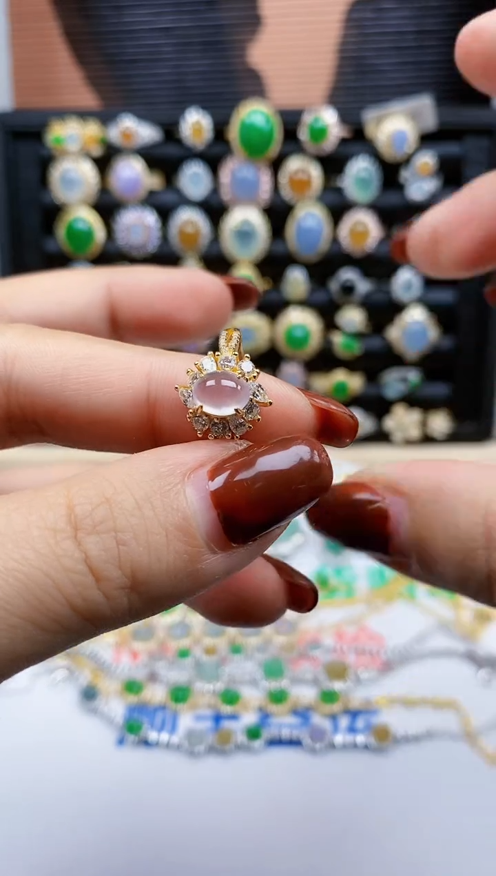 银S925镶嵌戒指翡翠461