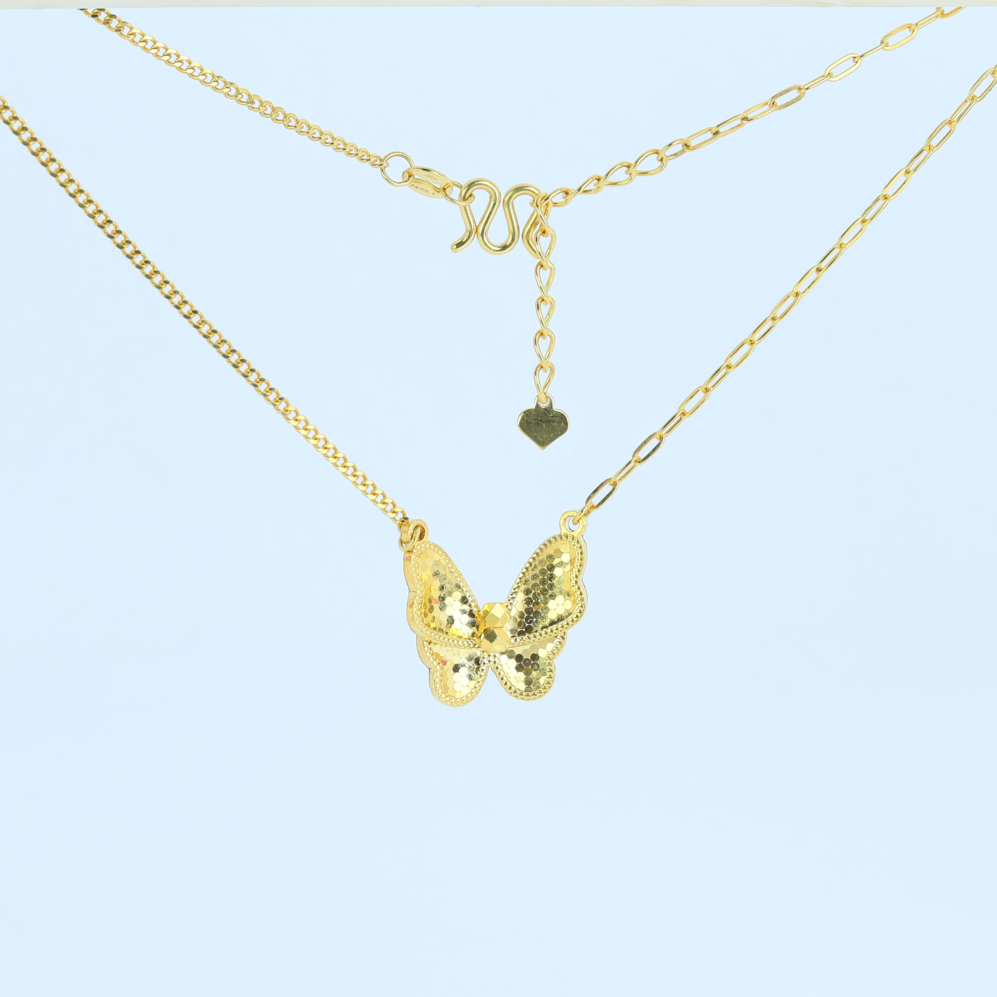 《小糖姐珠宝上新》足金9999 鱼鳞蝴蝶套链（不支持退换）