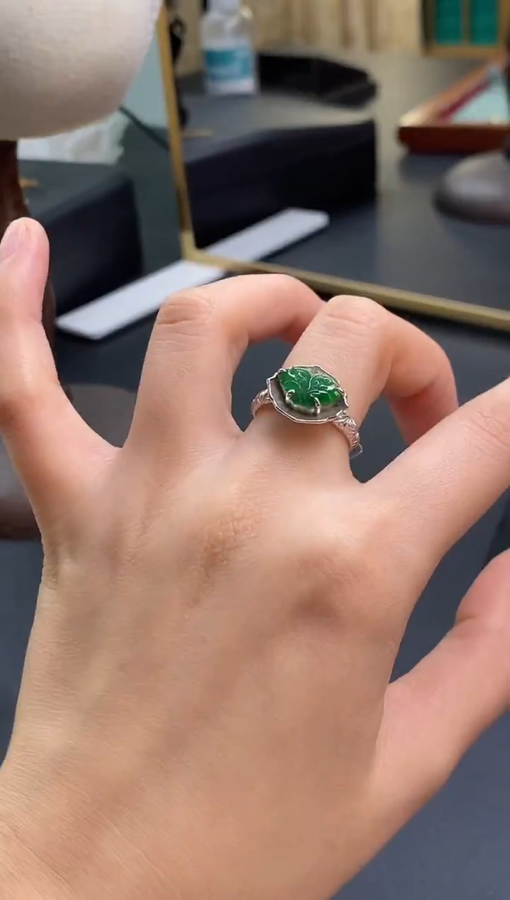 颈饰银S925镶嵌翡翠15257