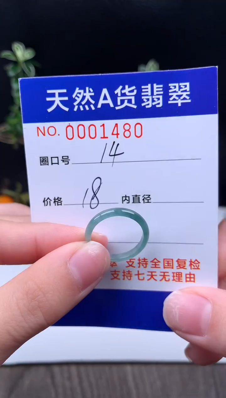 未镶嵌戒指翡翠14#