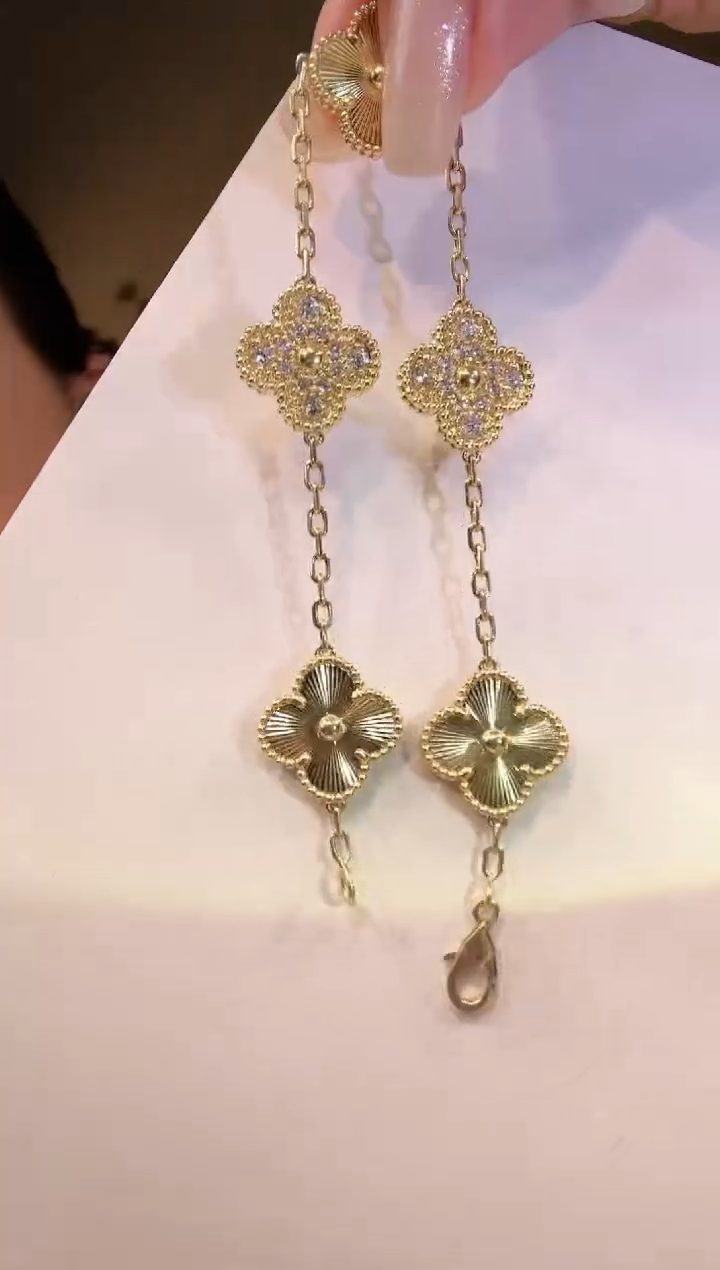 【闪购商品】钻石手链18K金镶嵌镭射隔钻