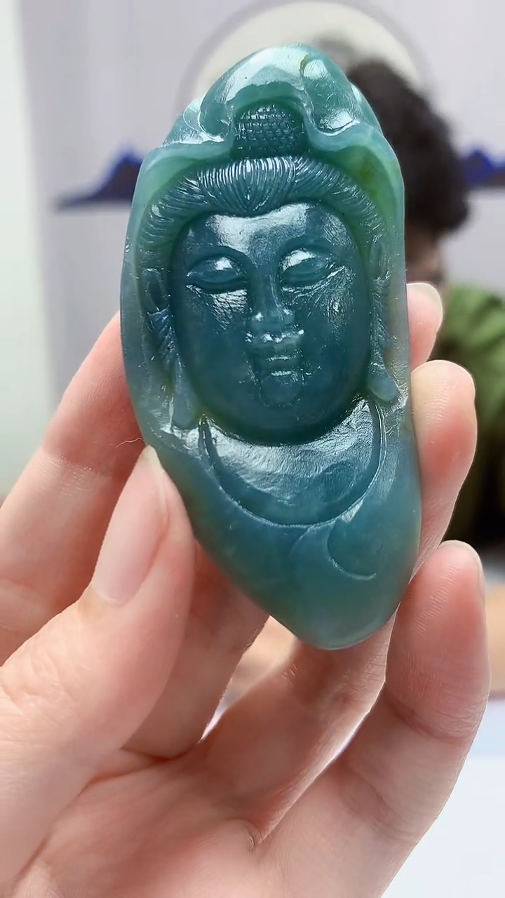 【闪购商品】定制翡翠未镶嵌4688zm-毛货挂件佛44