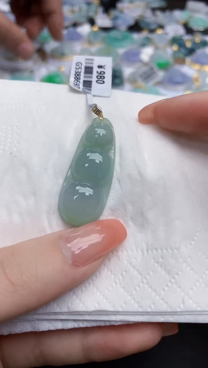 【闪购商品】翡翠颈饰18K金镶嵌天然缅甸翡翠A货