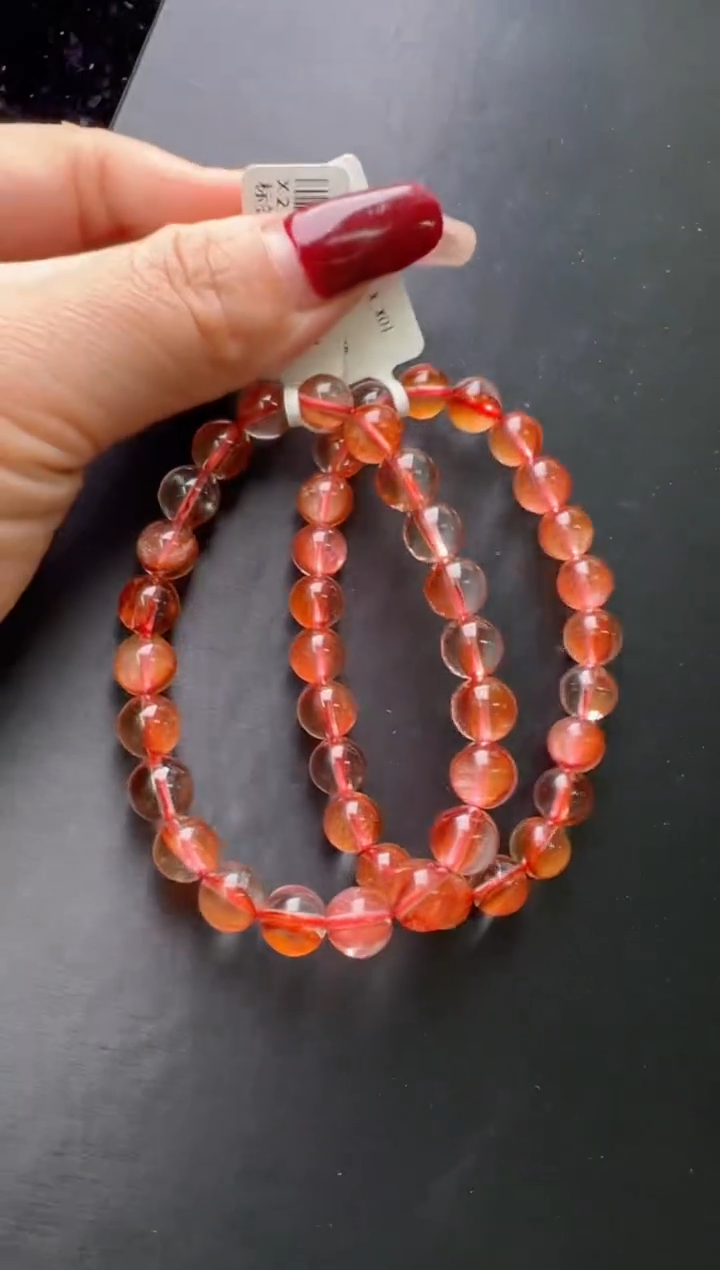 【闪购商品】水晶手串未镶嵌红胶花手串8m+多样性发一 X27152