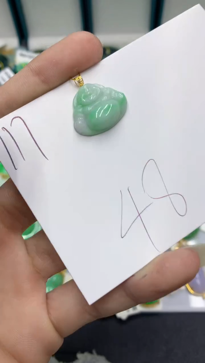 【闪购商品】翡翠颈饰18K金镶嵌翡翠