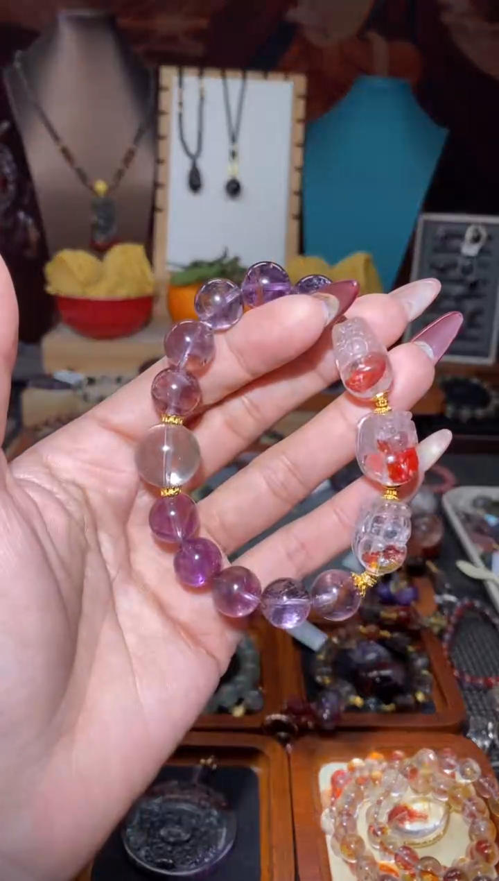【闪购商品】水晶手串未镶嵌锦鲤胶花手串