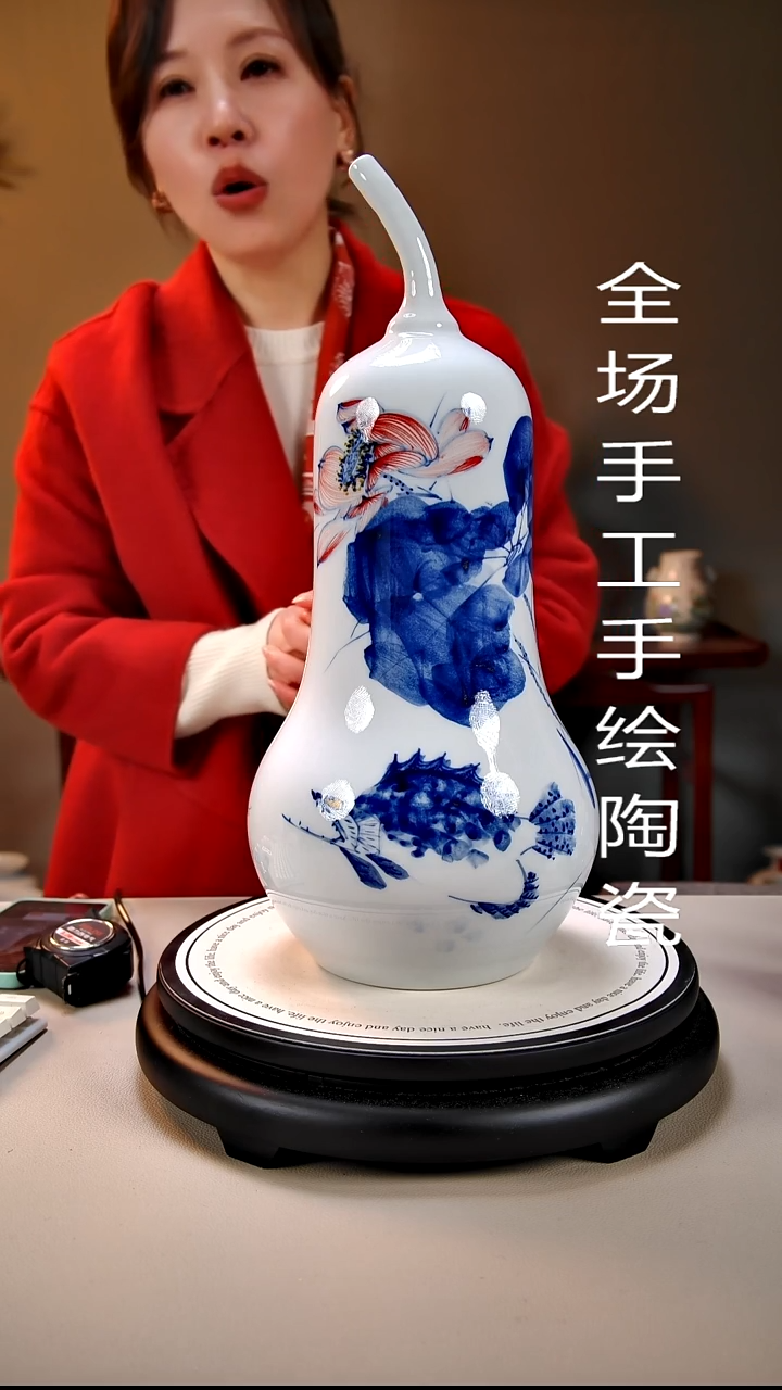 摆件陶景德镇手绘陶瓷11