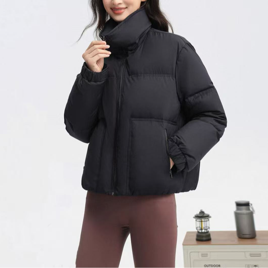 冬季新款立领宽松显瘦面包短款鹅绒服Y876