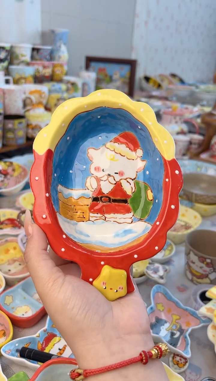 摆件陶景德镇陶瓷手绘微瑕