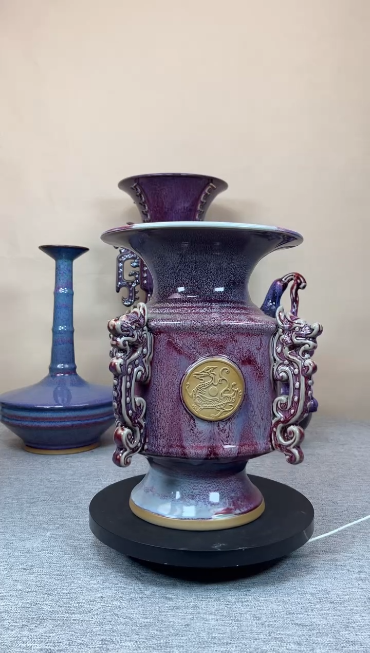 摆件陶神垕钧瓷收藏工艺品