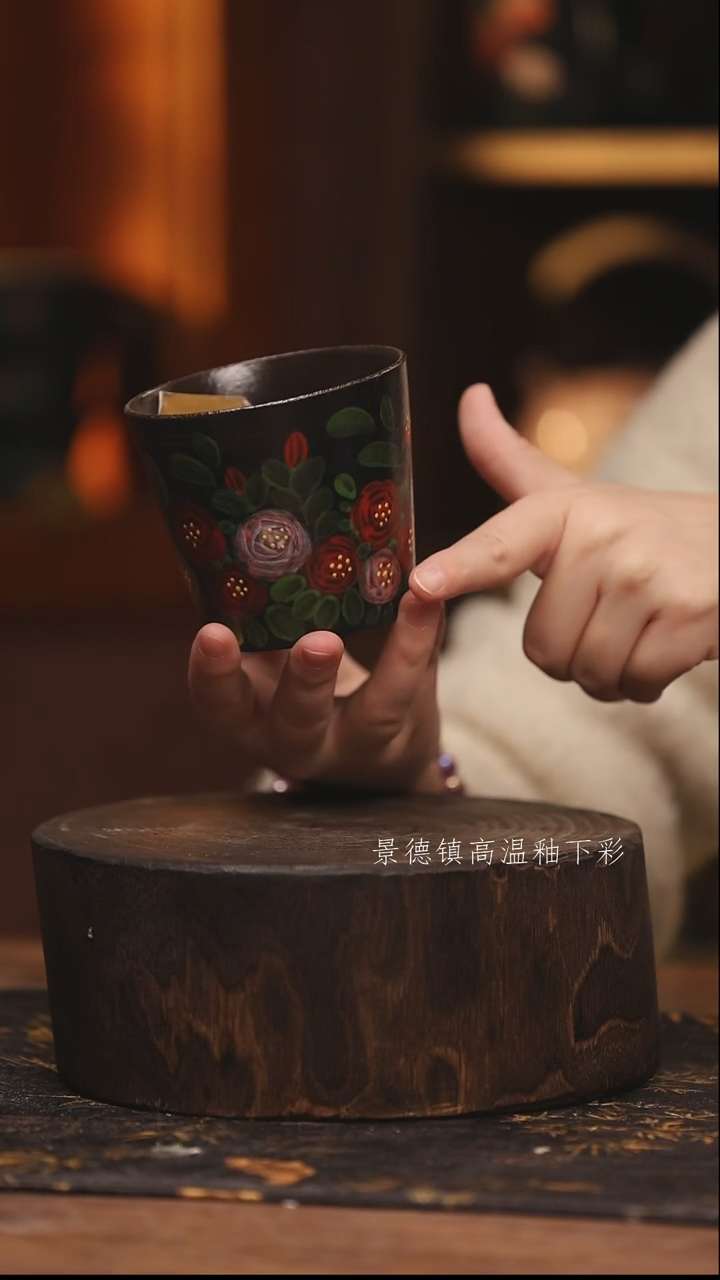 陶瓷景德镇高温釉下手绘陶瓷@L035@