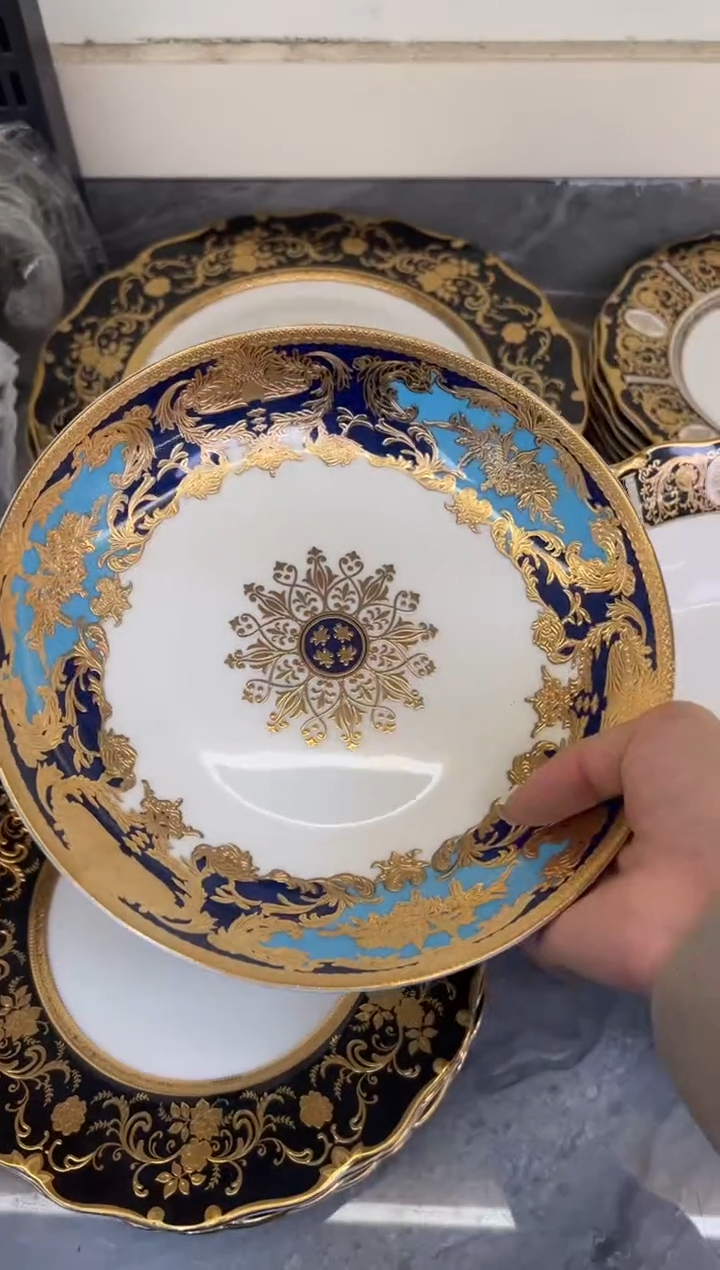 瓷片8寸深菜盘2个一单尾单