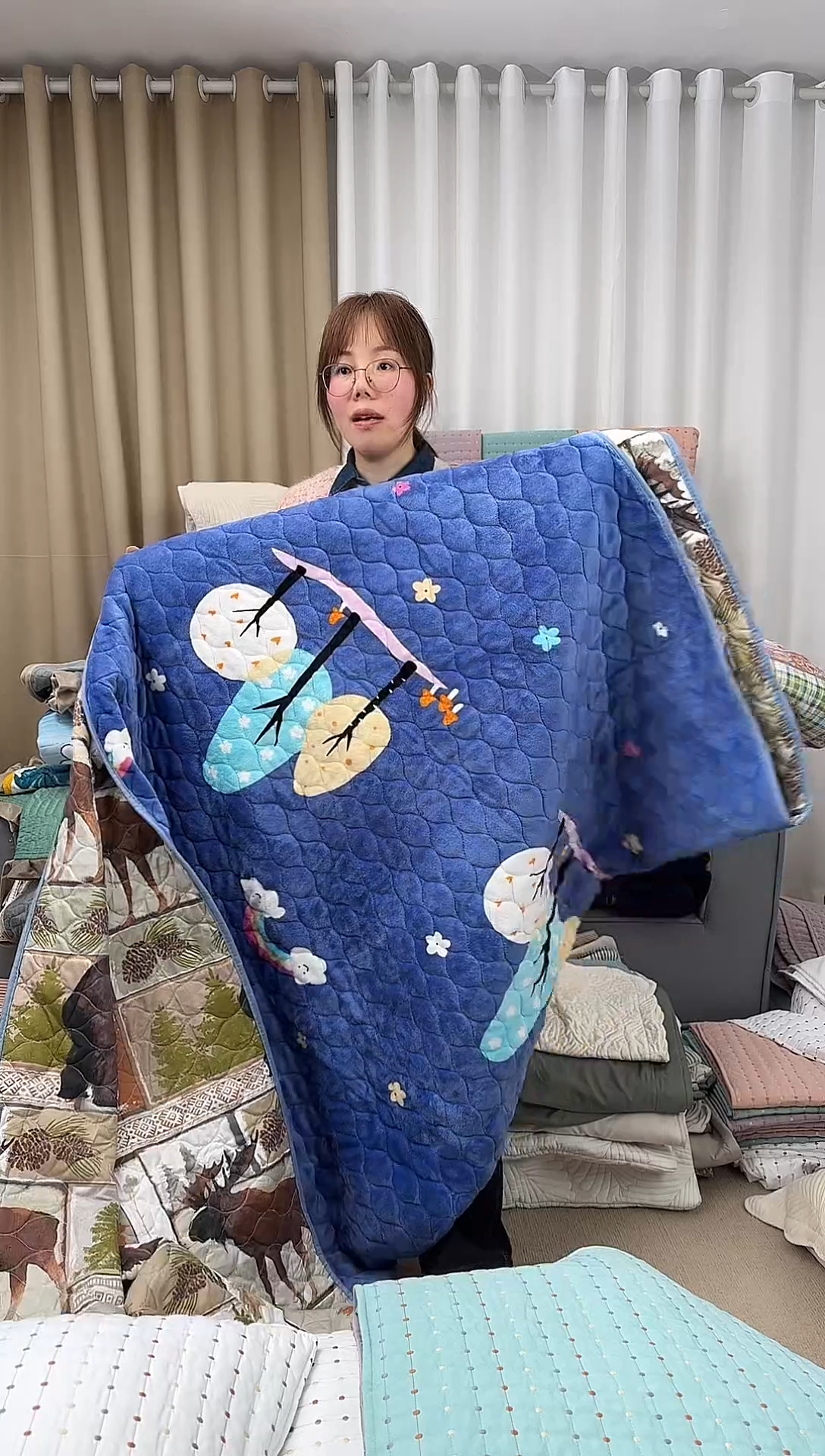 棉200*220绒床盖