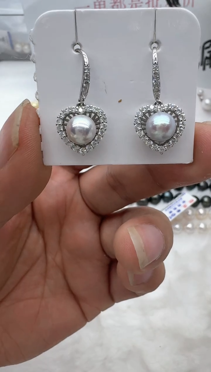 【闪购商品】海水珍珠耳饰银S925镶嵌清货
