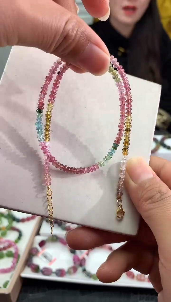 未镶嵌手串碧玺多样性发一条