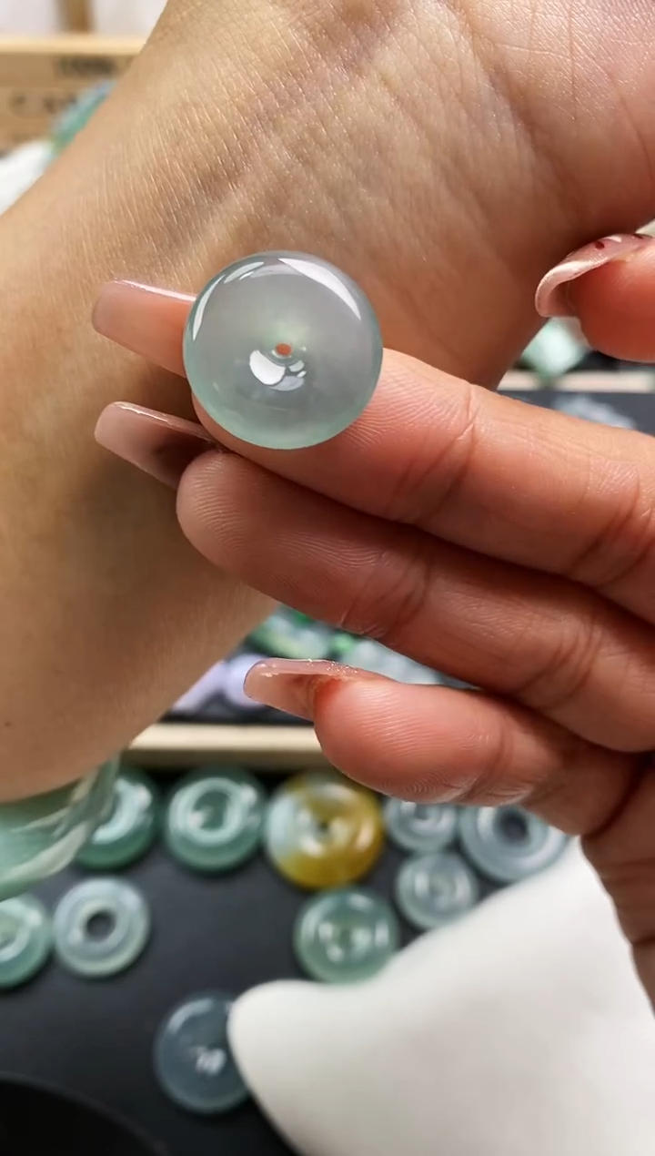 裸石翡翠?****崽平安扣  定向   招财进宝，我的崽