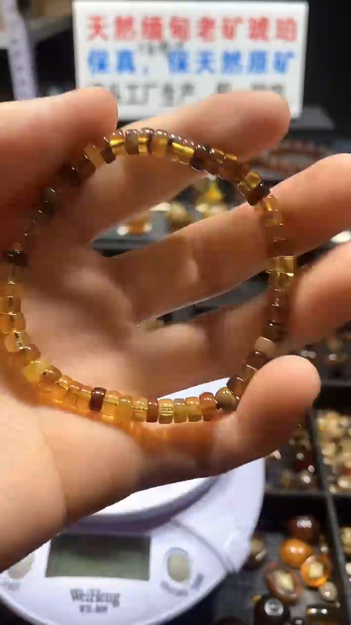 琥珀颈饰未镶嵌天然缅甸琥珀隔片