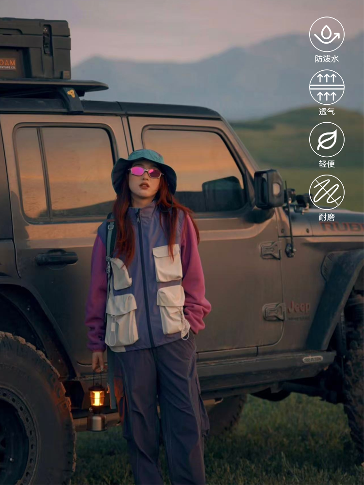 小小来野-xxjk125032 潮流设计师款 多口袋马甲