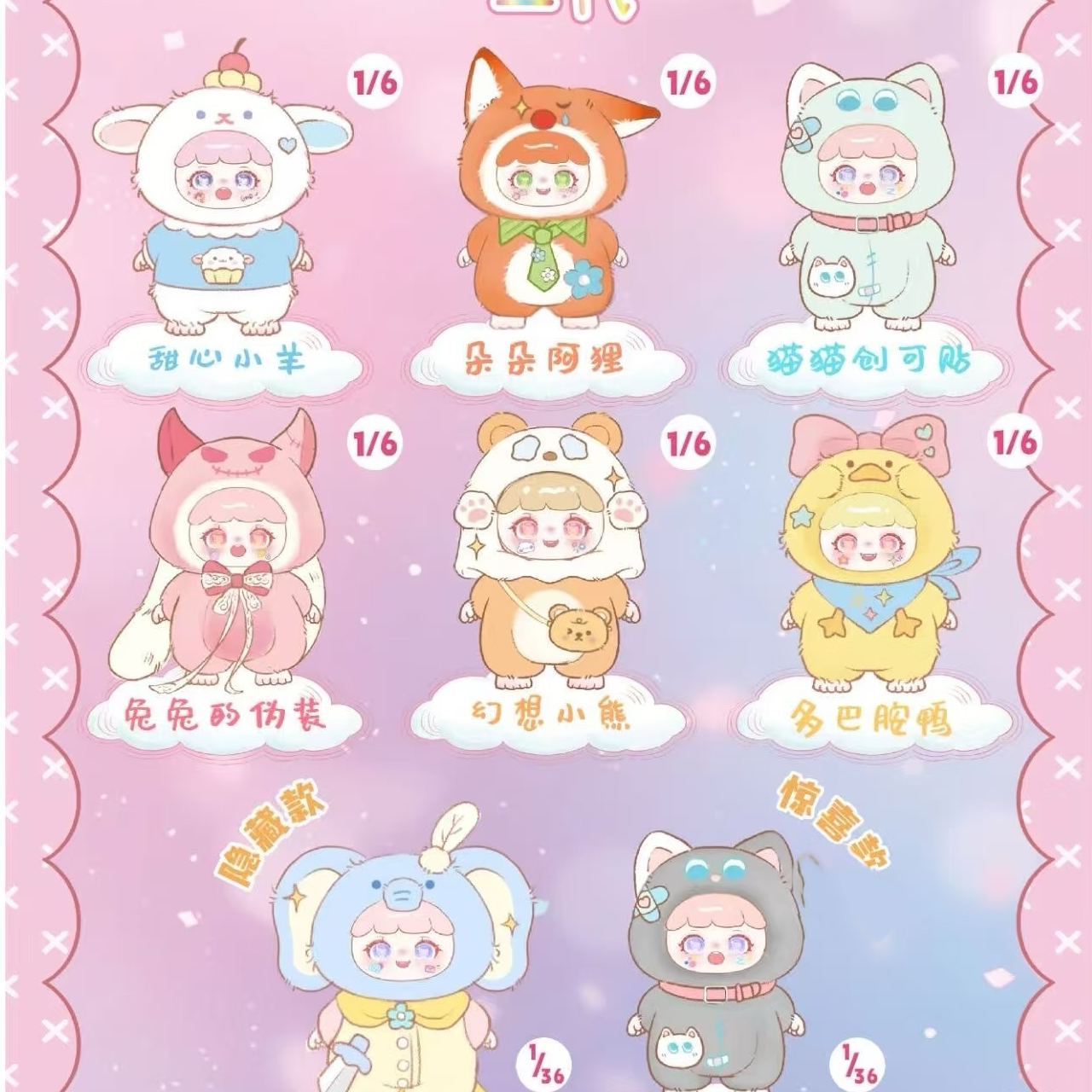 【喵宝】【不空娃】尾数是几带走几 潮玩摆件 搪胶毛绒娃娃