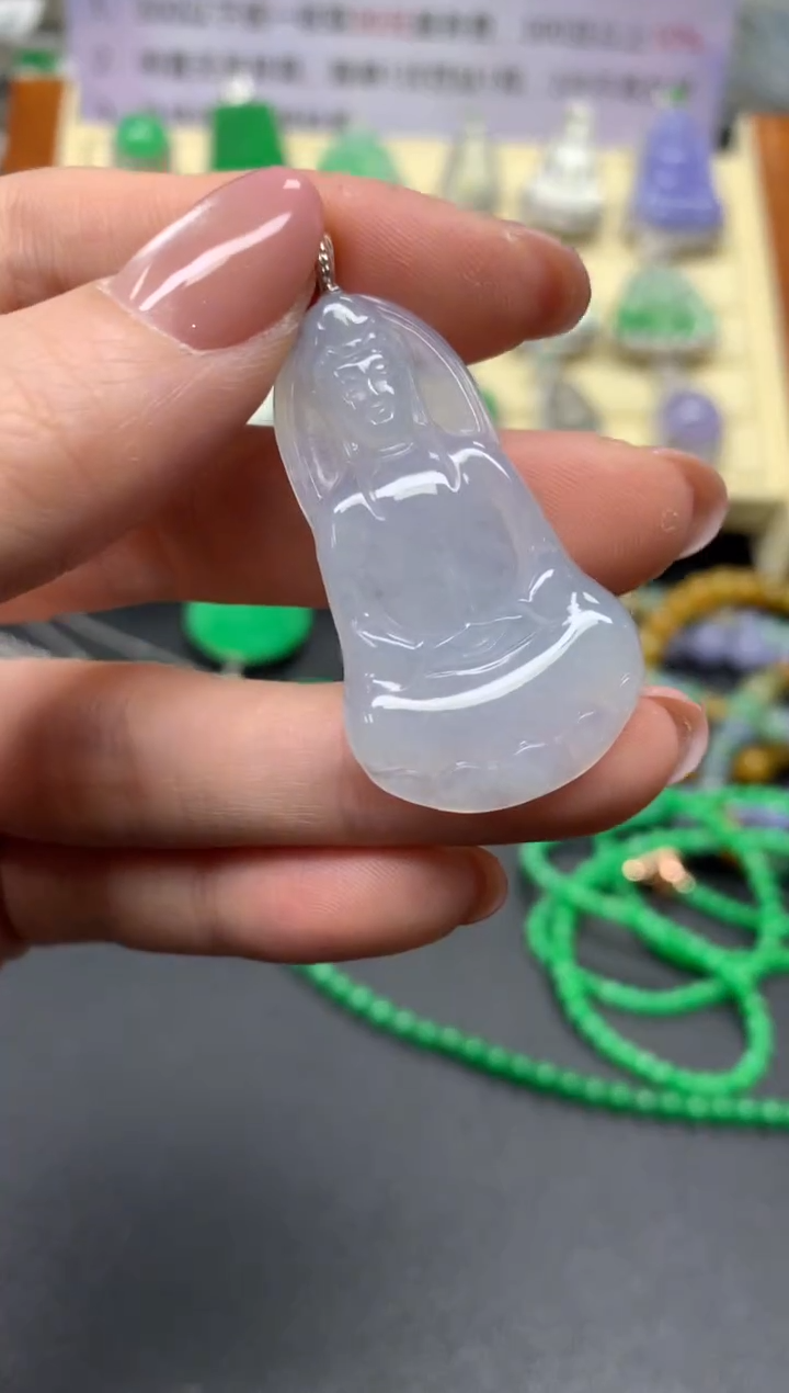 翡翠18K金镶嵌吊坠(不含链)吊坠|1500+150