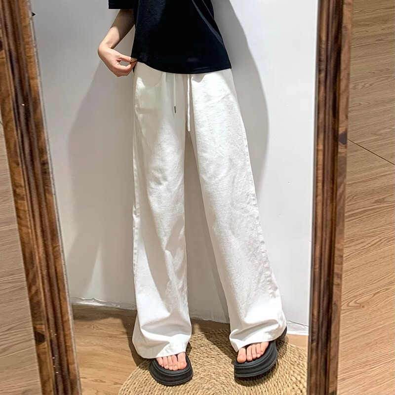 阔腿裤男加厚慵懒风垂感软糯休闲直筒裤