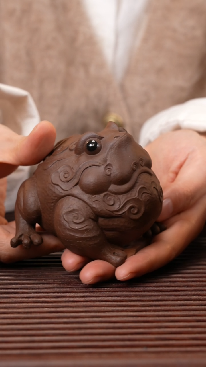 【闪购商品】紫砂茶宠紫泥富贵蛙