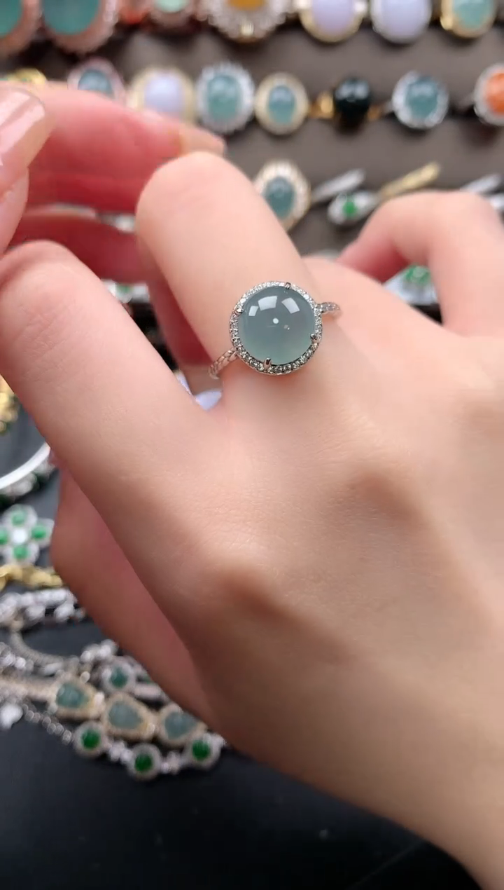 【闪购商品】翡翠戒指银S925镶嵌52141241