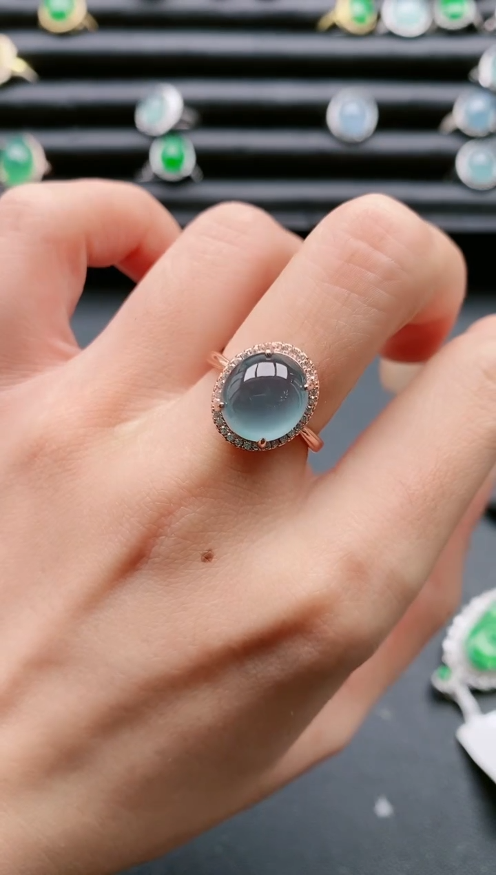 【闪购商品】翡翠戒指银S925镶嵌1111111