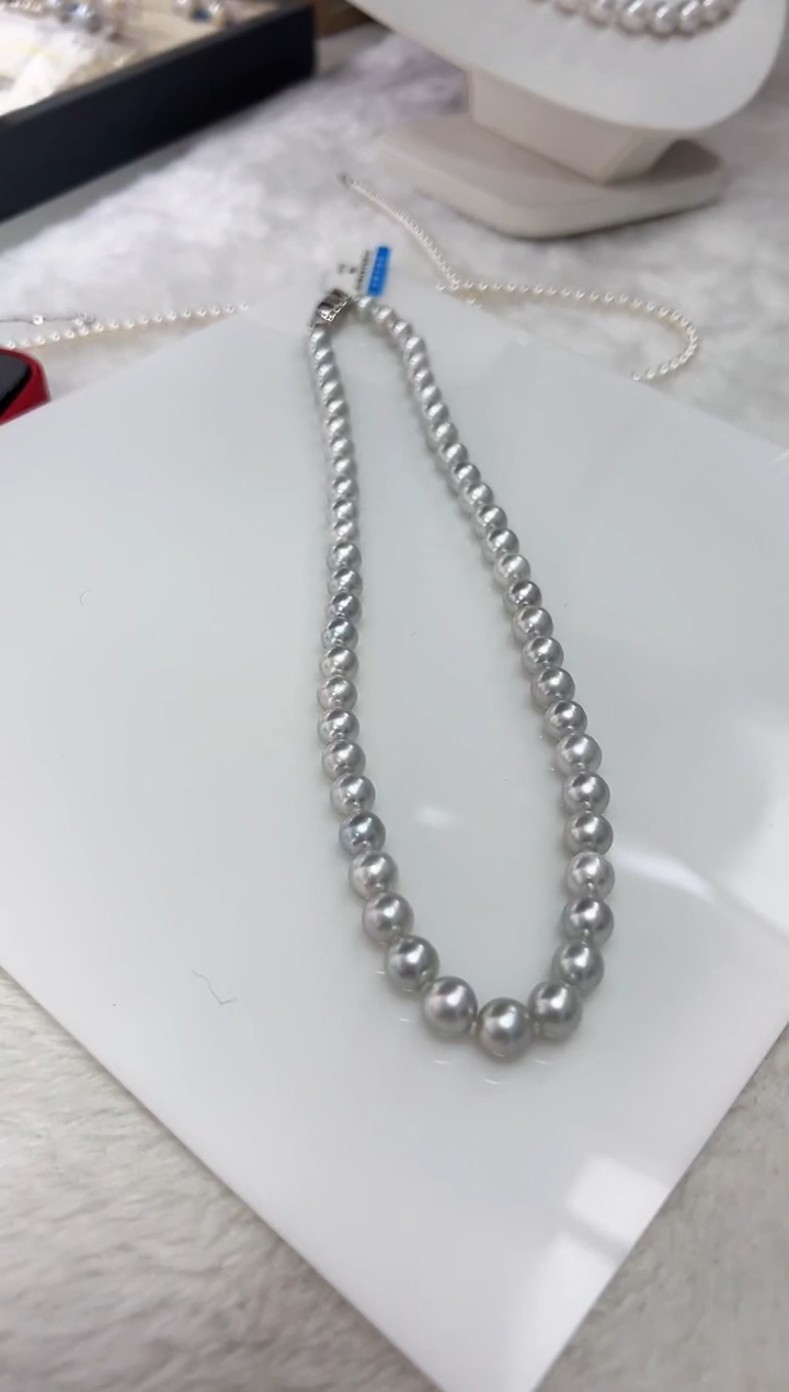 【闪购商品】海水珍珠DA未镶嵌ss160 灰珠串链 7