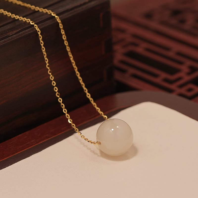 【石泽珠宝】和田玉藕粉路路通气质时尚百搭多样性发货12mm