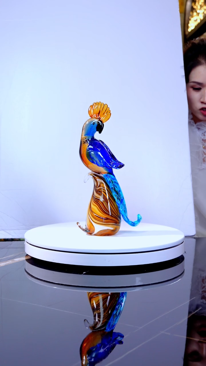 摆件琉璃WG0444艺术鹦鹉摆件