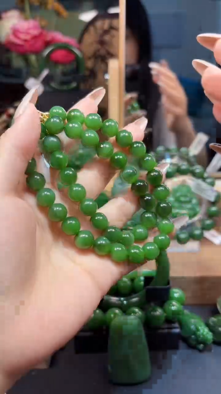 和田玉（碧玉）银S925镶嵌颈饰1