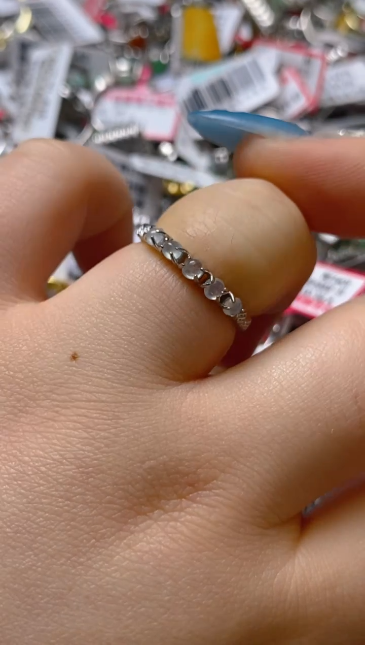 银S925镶嵌戒指翡翠百内无证书