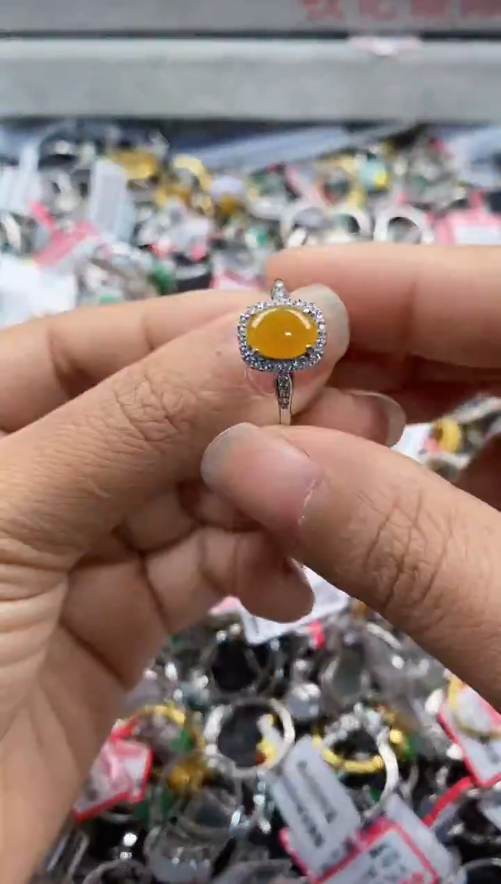 银S925镶嵌戒指翡翠222                 3