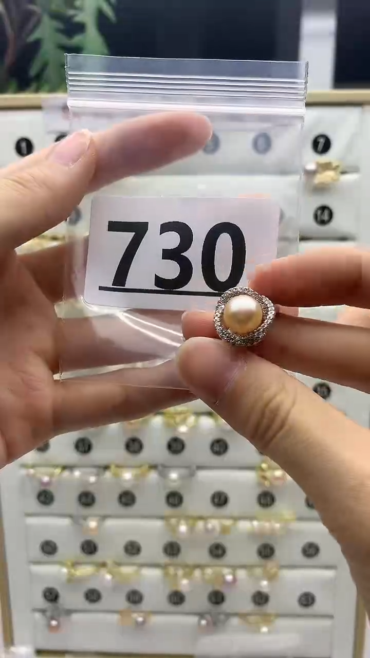 合金珠宝奇石淡水珍珠730
