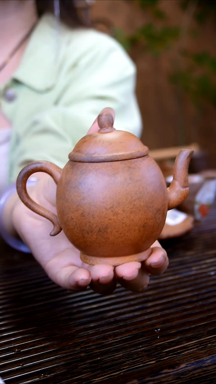 F10原矿宫灯磨砂感老岩泥茶壶