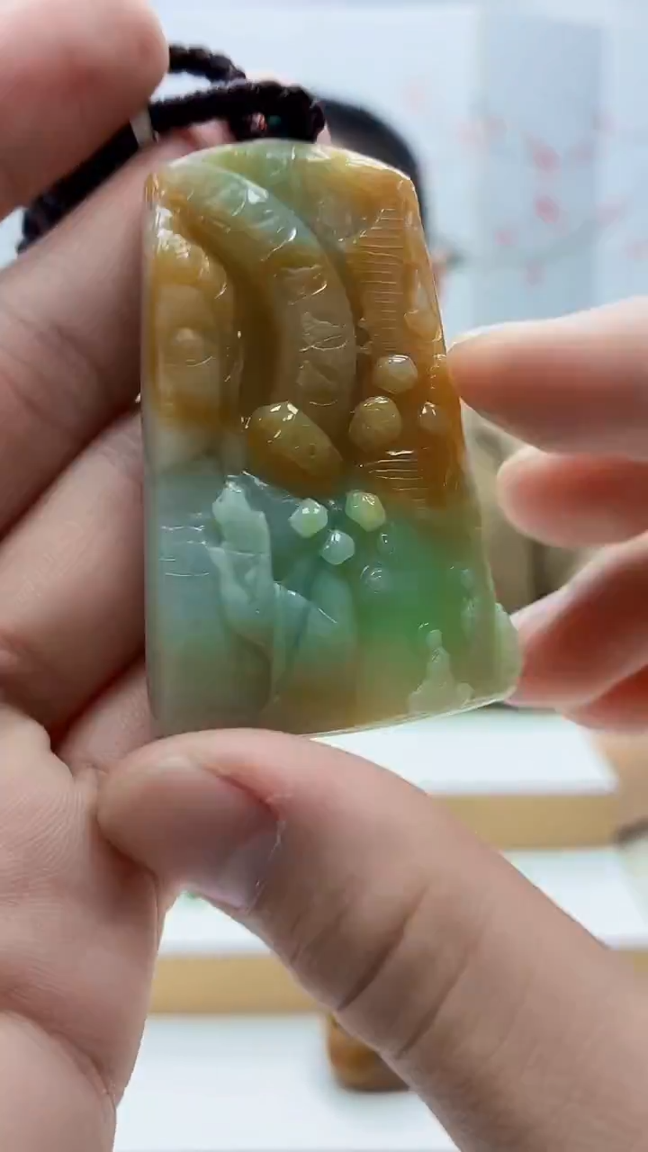 未镶嵌定制翡翠5167bb-毛货挂件61