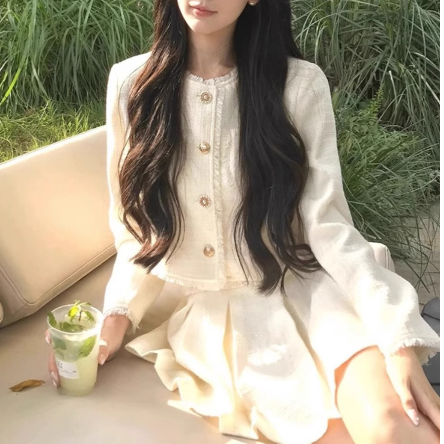 【12】法式小香风外套裙子套装秋冬富家千金气质名媛两件套女