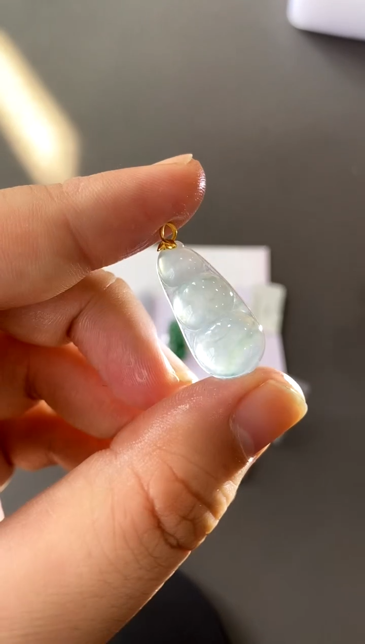 【闪购商品】翡翠颈饰18K金镶嵌买断价