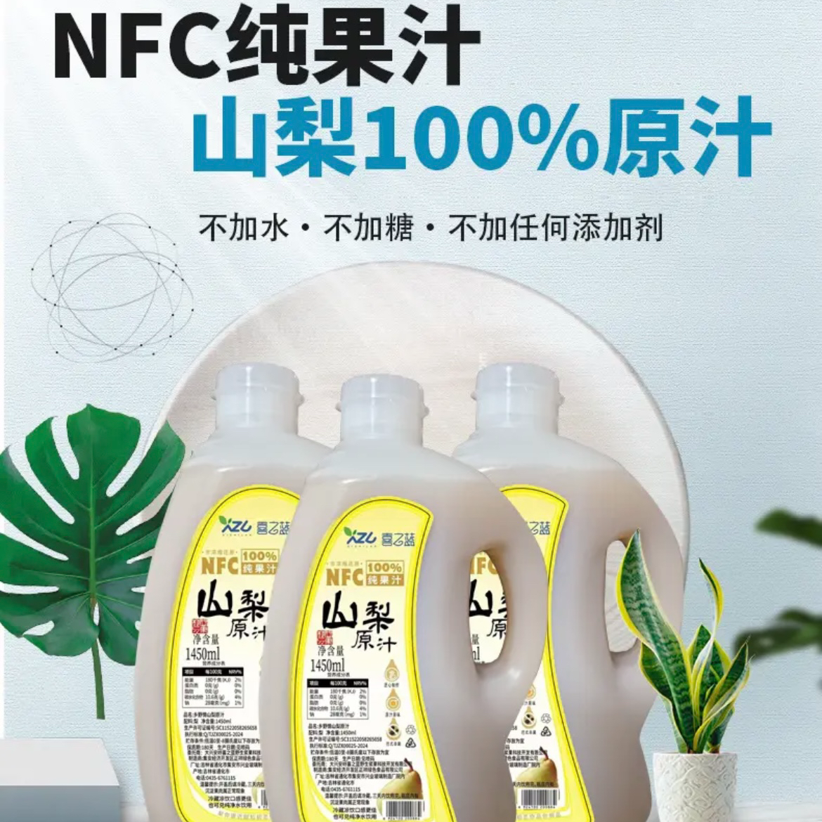 东北山梨原汁%100山梨NFC酸甜大桶2.9斤装集安山梨果汁