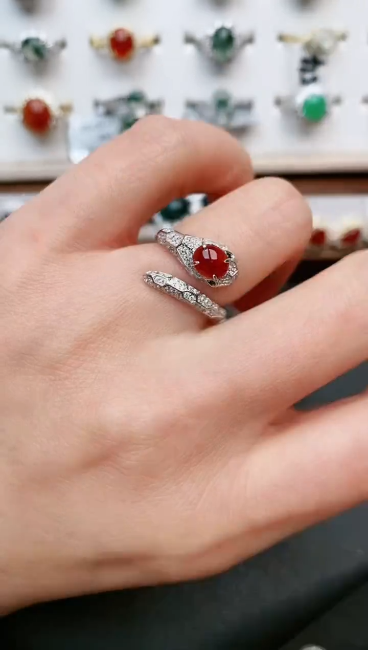 【闪购商品】翡翠戒指银S925镶嵌.....