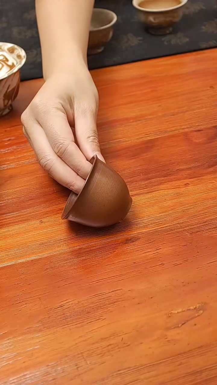 大*序谢加阔柴烧茶器全琥珀鸡心杯