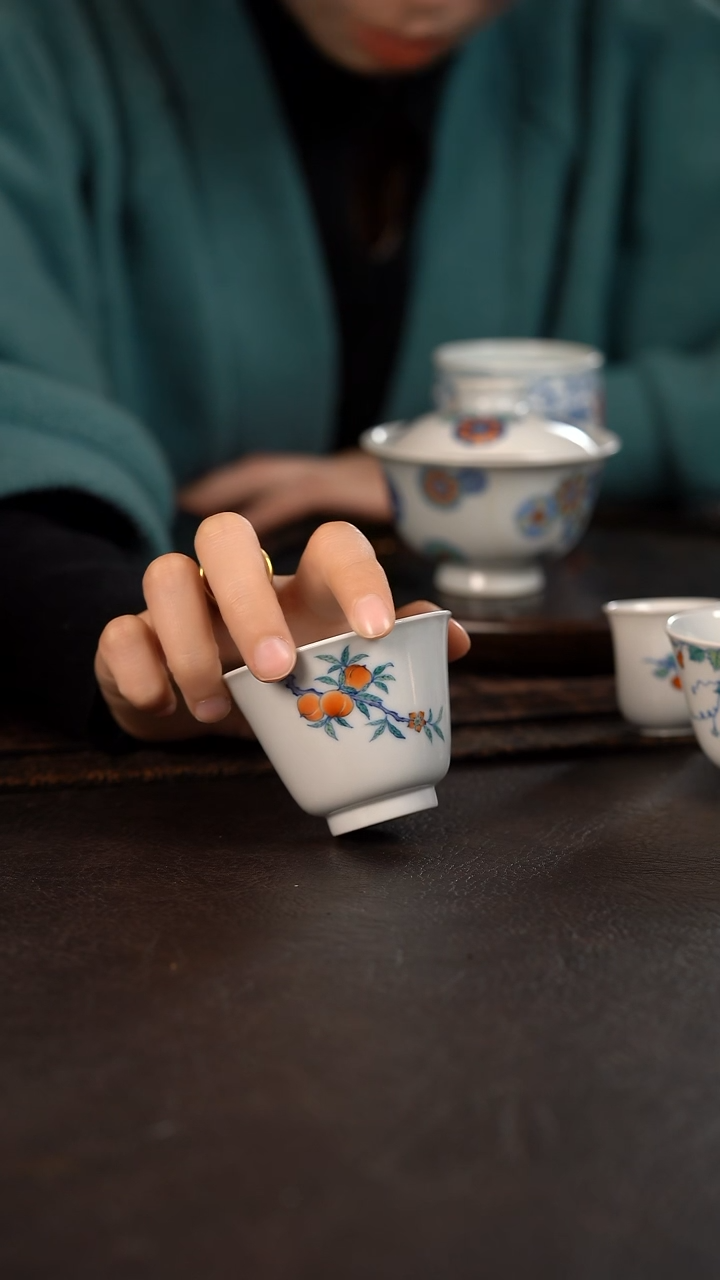 【闪购商品】杯云霞珍藏斗彩桃气闻香杯