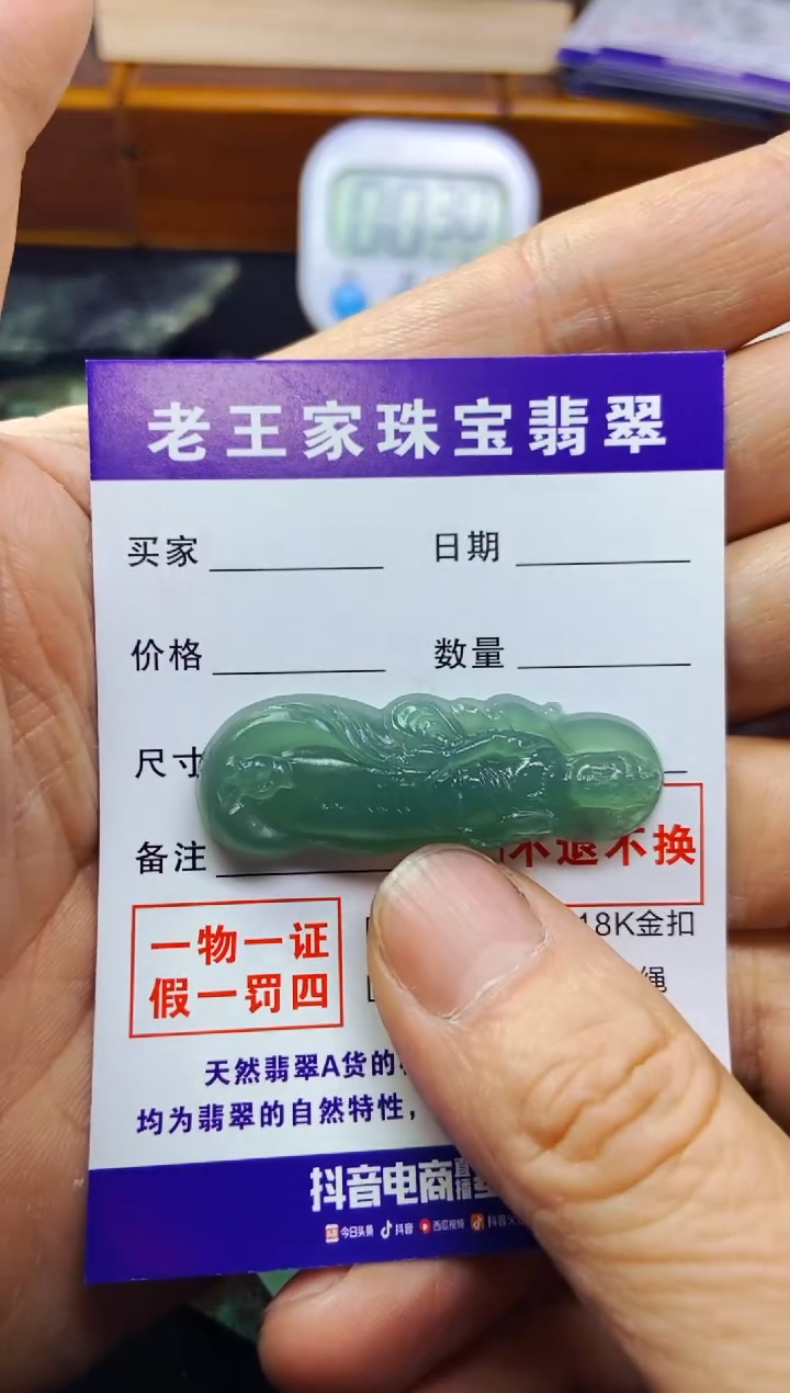 【闪购商品】翡翠颈饰未镶嵌战观音