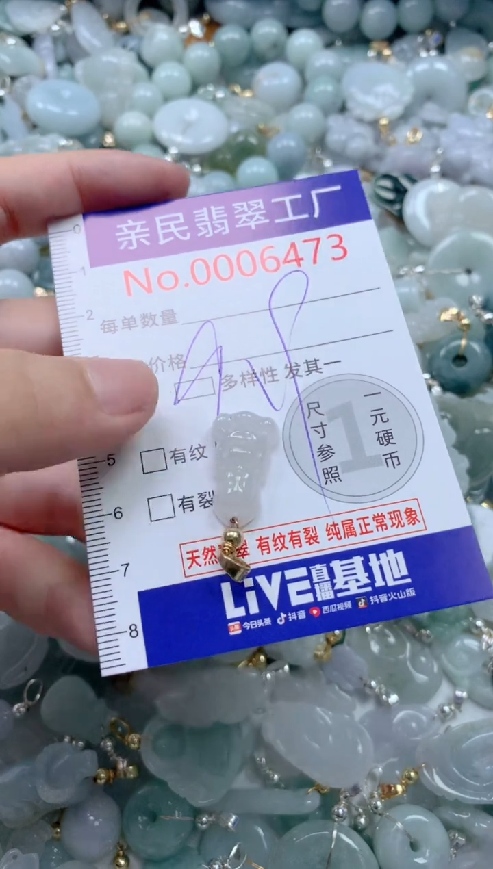 翡翠未镶嵌颈饰6473