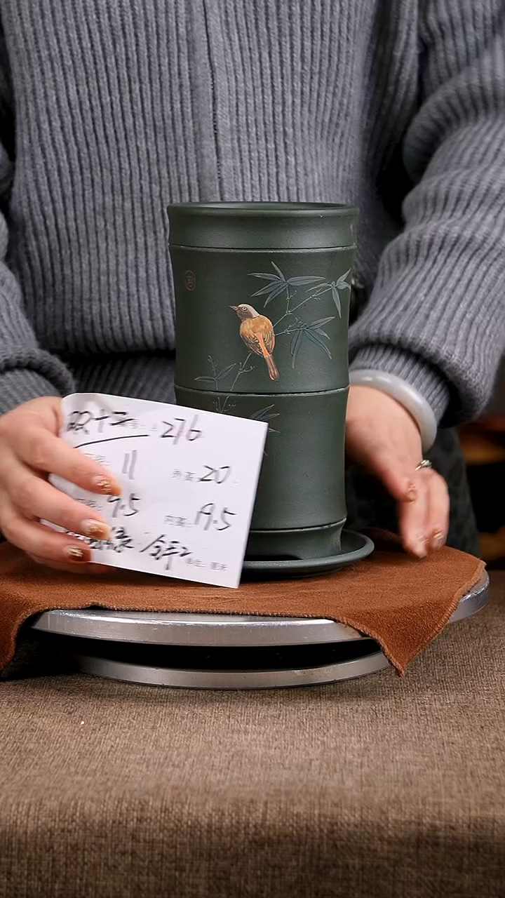 紫砂花盆花卉工艺276+z果绿