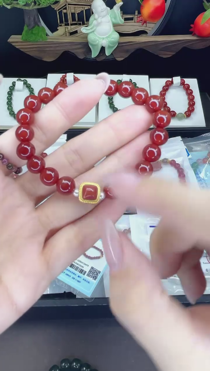 【闪购商品】玛瑙/玉髓手链合金玛瑙手链