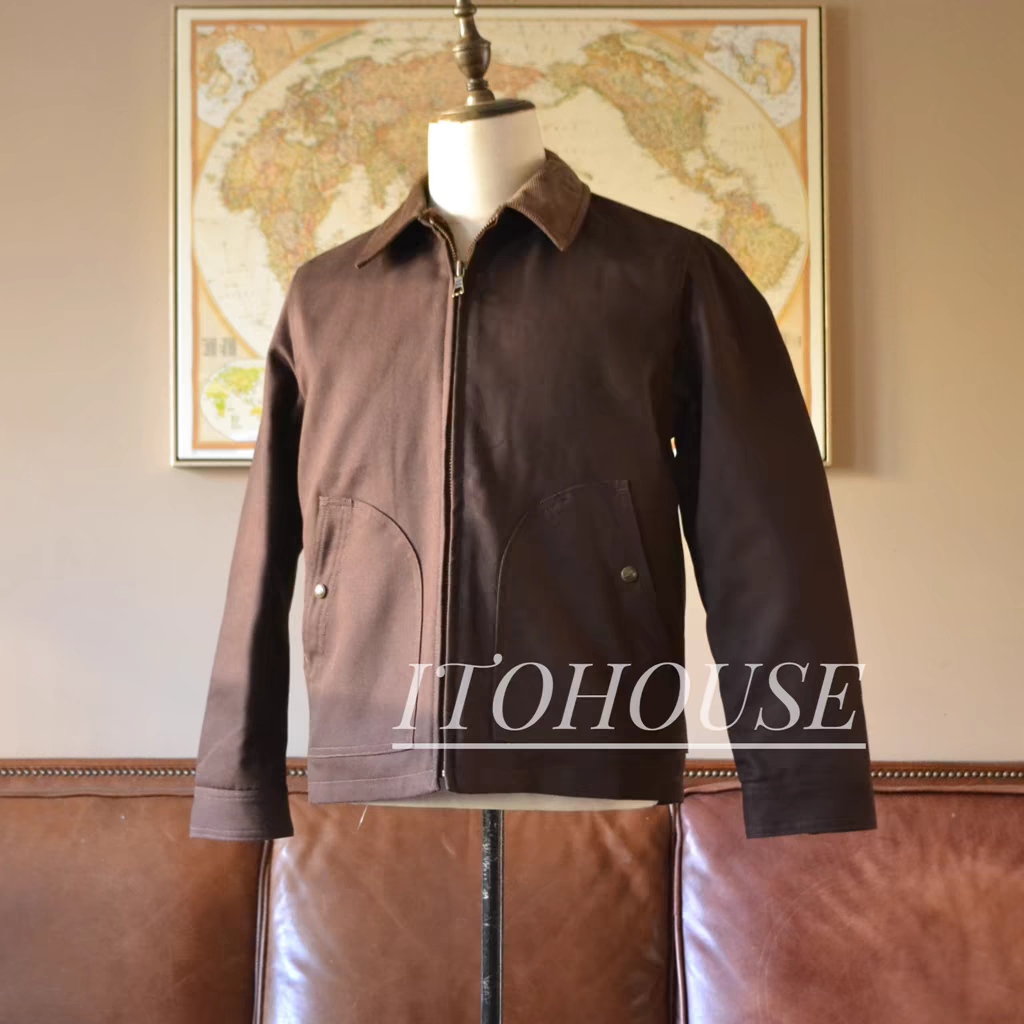 ITOHOUSE出品 咖啡色防水帆布LAKER JACKET夹克