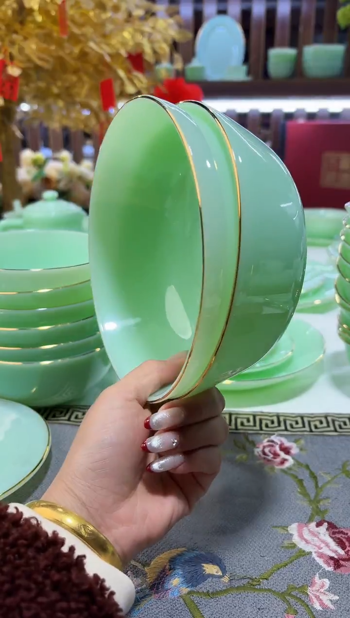 玉瓷6.5英寸面碗6个