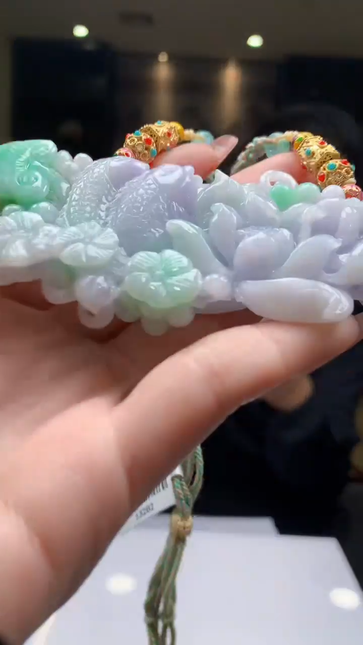 【闪购商品】定制翡翠未镶嵌1074-毛货挂件25